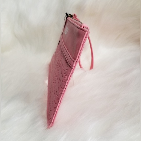 NWT Juicy Couture Shout it Out Wristlet Deboss Logo Pink Icing - Picture 4 of 6